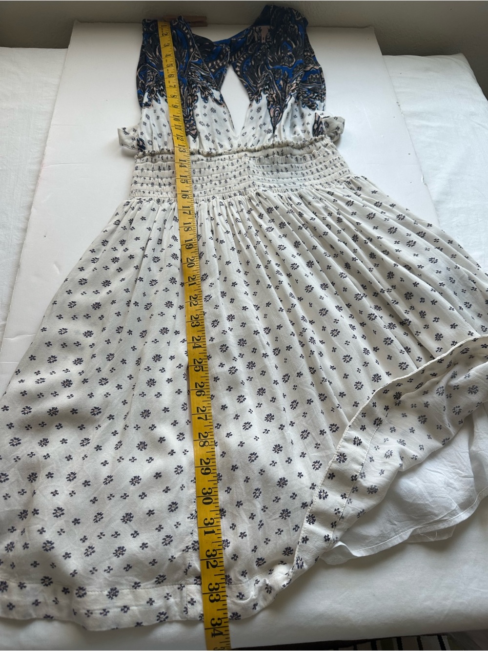 Free People Boho Plunge Smocked Sundress with Deep Pockets M - Picture 6 of 14
